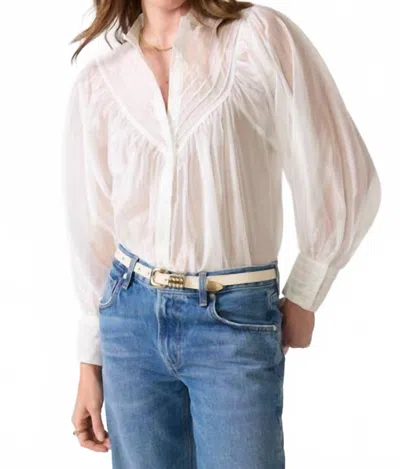The Shirt Shiv Ruffled Shirt In White