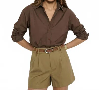The Shirt The Boyfriend Shirt Top In Brown In Multi