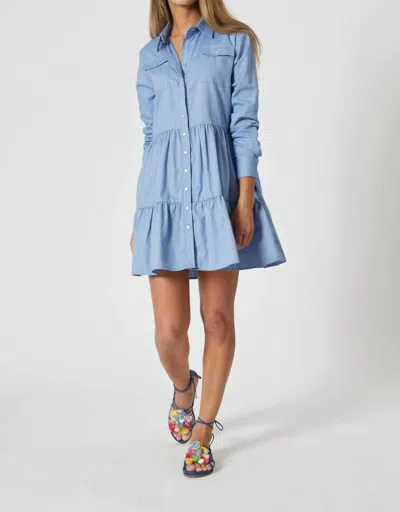 The Shirt The Jules Dress In Chambray In Blue