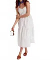 The Shirt The Leora Midi Dress In White In White
