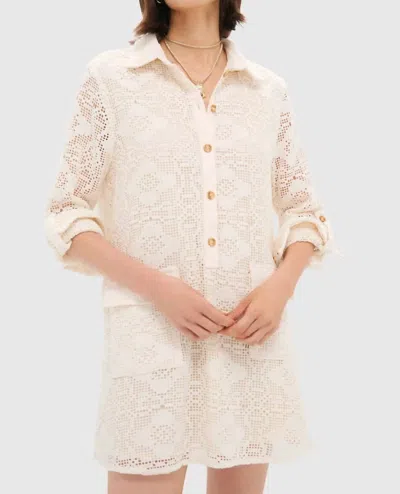 The Shirt The Raya Dress In Cream Lace In Neutral