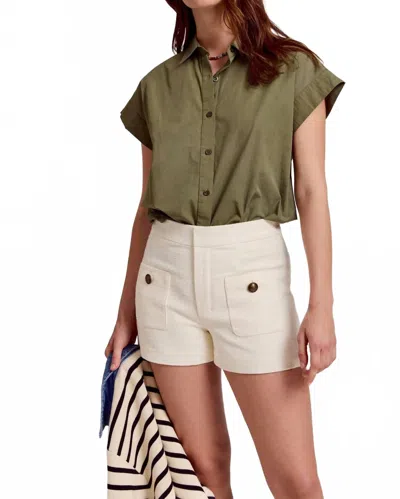 The Shirt The Short Sleeve Boyfriend Shirt In Olive In Green