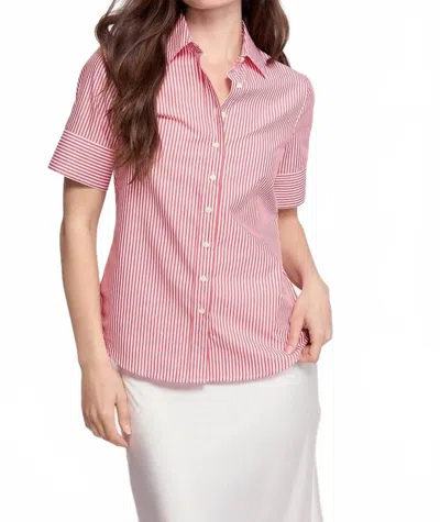 The Shirt The Short Sleeve Shirt In Red-white-stripe In Multi