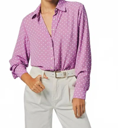 The Shirt The Signature Shirt In Lilac Polka Dot In Purple