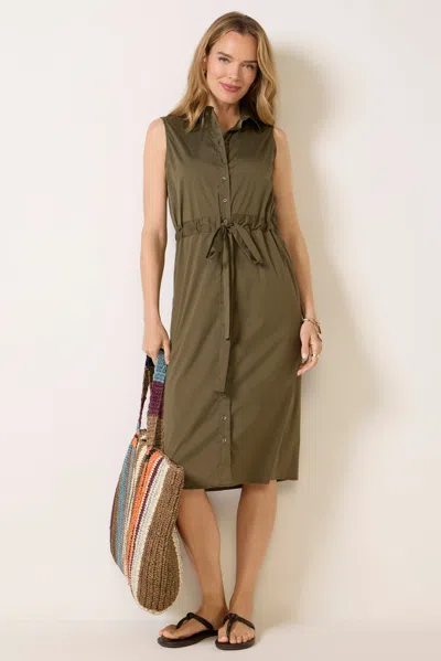 The Shirt The Sleeveless Midi Dress In Green