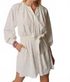 The Shirt The Taryn Mini Dress In White In White