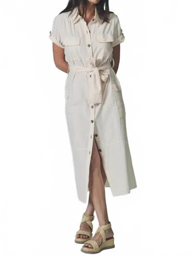 The Shirt Whitney Midi Dress In Ecru In White