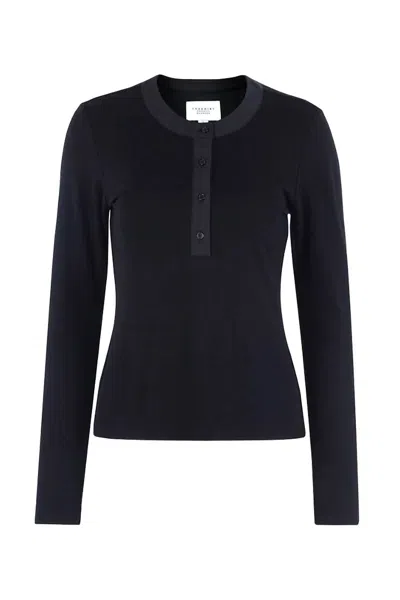 The Shirt Women's Long Sleeve Brett Shirt In Black