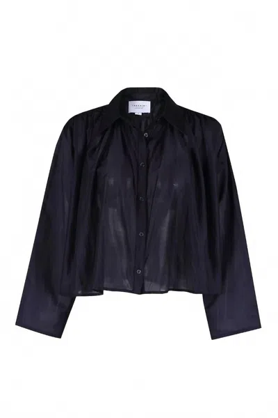 The Shirt Women's Long Sleeve Hayden Shirt In Black In Blue
