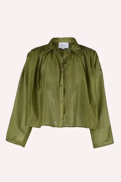 The Shirt Women's Long Sleeve Hayden Shirt In Olive In Green