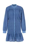 The Shirt Women's Maria Dress Blue Eyelet In Blue