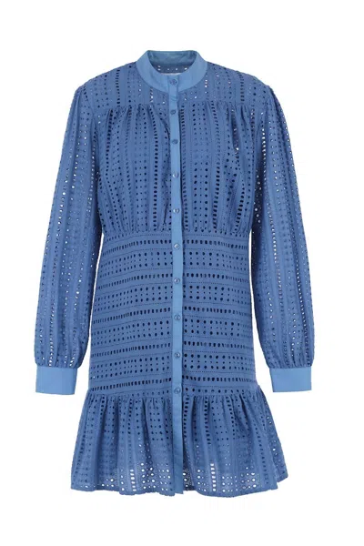 The Shirt Women's Maria Dress Blue Eyelet