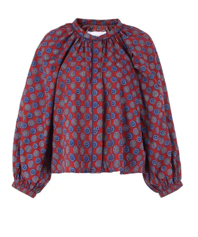 The Shirt Women's Minka Shirt In Red And Blue