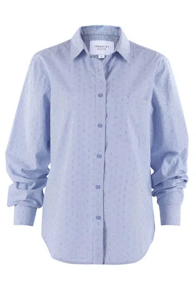 The Shirt Women's Pia Shirt In Light Blue Lurex