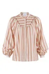 The Shirt Women's Pierre Shirt In Rust Stripe