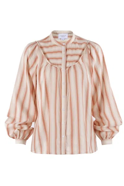 The Shirt Women's Pierre Shirt In Rust Stripe