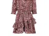 The Shirt Taylor Mini Dress In Blush Leopard In Pink