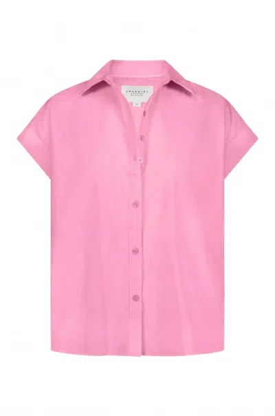 The Shirt Women's The Short Sleeve Boyfriend Shirt In Shocking Pink