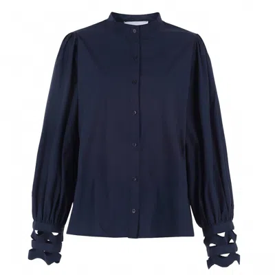 The Shirt Women's Veronica Shirt In Navy In Blue