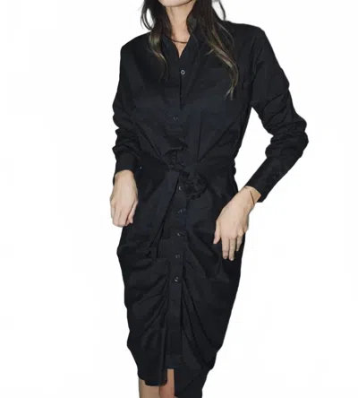 The Shirt Wrap Front Dress In Black
