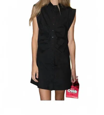 The Shirt Zaria Mini Shirtdress In Black
