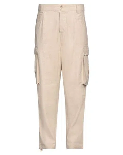 The Silted Company Man Pants Beige Size Xxl Cotton, Linen