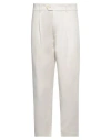 The Silted Company Man Pants Ivory Size S Cotton, Elastane In White