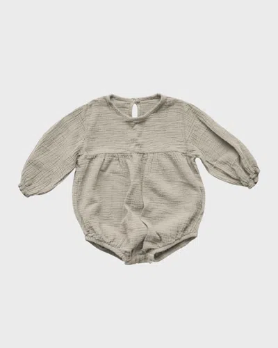 The Simple Folk Kids' Girl's Meadow Organic Cotton Romper In Ecru