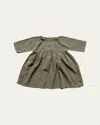 The Simple Folk Kids' Girl's Oversized Organic Muslin Dress In Sage