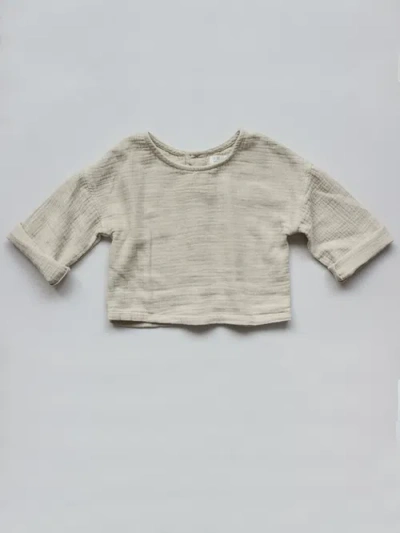 The Simple Folk The Button Back Top In Ecru
