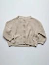 The Simple Folk Kids'  The Chunky Cardigan In Oatmeal