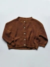 The Simple Folk Kids'  The Chunky Cardigan In Rust