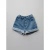 The Simple Folk Kid's Light Wash Denim Shorts In Light Denim