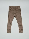 The Simple Folk Kids' Girl's The Everyday Organic Cotton Leggings In Walnut