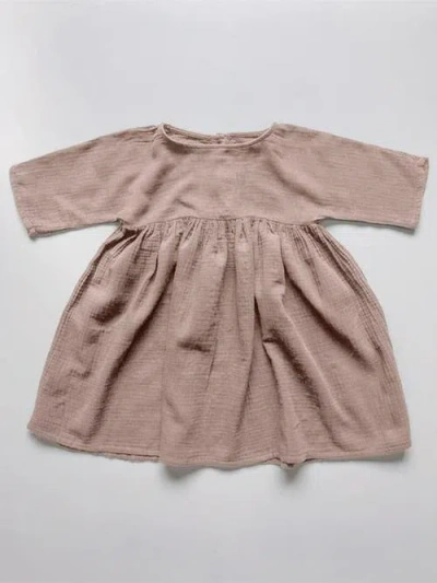 The Simple Folk Babies'  The Muslin Dress In Antique Rose