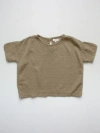 The Simple Folk Kid's Organic Muslin Top In Sand