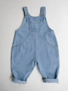 The Simple Folk The Oversized Denim Dungaree In Mid Denim