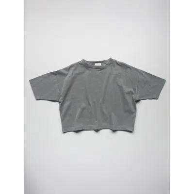The Simple Folk Kids'  The Oversized Tee In Lead Gray