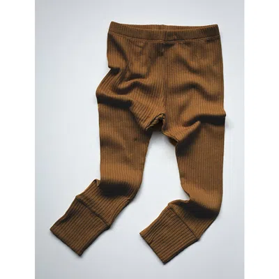 The Simple Folk Kids'  The Ribbed Legging In Bronze