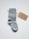 The Simple Folk Unisex Ribbed Sock - Little Kid, Big Kid In Gray Melange