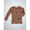 The Simple Folk Kids'  The Ribbed Top In Cinnamon