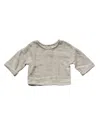 The Simple Folk Unisex Button Back Top - Big Kid In Ecru