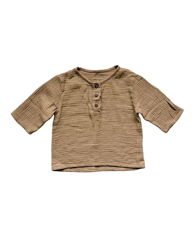 THE SIMPLE FOLK UNISEX MUSLIN HENLEY - LITTLE KID, BIG KID