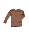 The Simple Folk Unisex Ribbed Top - Little Kid, Big Kid In Cinnamon