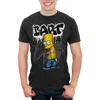 The Simpsons Bart Tattoo Brick Paint  Graphic T-shirt In Black