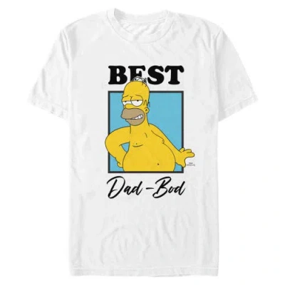 The Simpsons Best Dad Bod  Graphic T-shirt In White