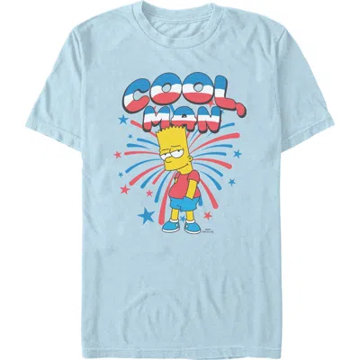 The Simpsons Festive Cool Man Bart Graphic T-shirt In Red