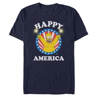 The Simpsons Happy And Festive Homer Graphic T-shirt In Blue
