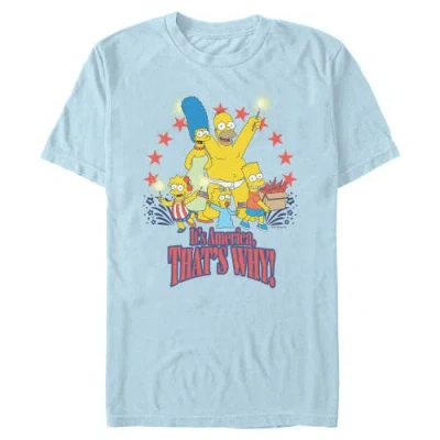 The Simpsons It's Family That's Why Graphic T-shirt In Blue