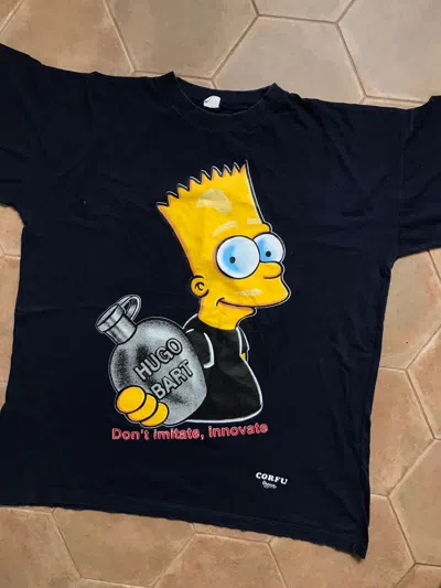 Pre-owned The Simpsons X Vintage Hugo Bart Simpsons Shirt In Blue